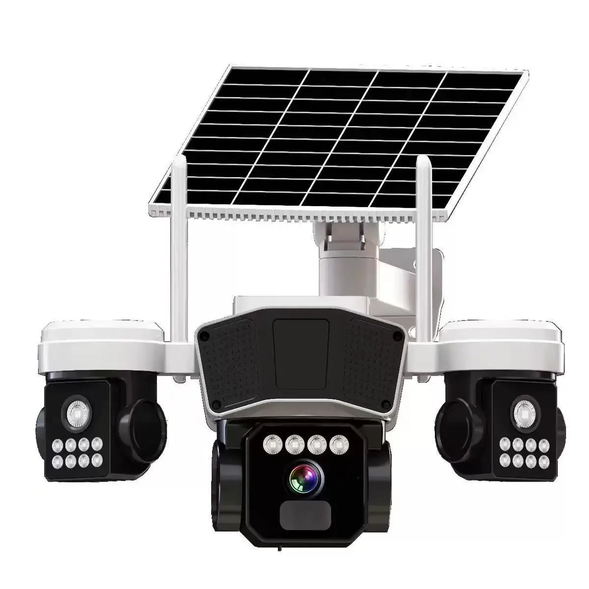 

Triple-Lens 3-Screen 4G Solar Security Camera, Low Power, Outdoor No Electricity No Network, HD Night Vision