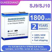 Sports Camera Battery SJ9 SJ10 1800Mah For Sjcam Strike Series, MAX, PRO, SJ10X 4K Action