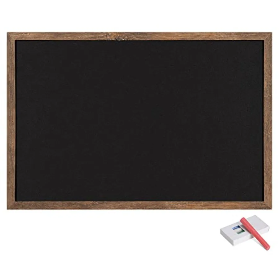 

Меловая доска в рамке для стены - 16x24 дюйма, рама из МДФ, меловая доска для стен - для кухни, меню, офиса - подвесная, горизонтальная или вертикальная установка