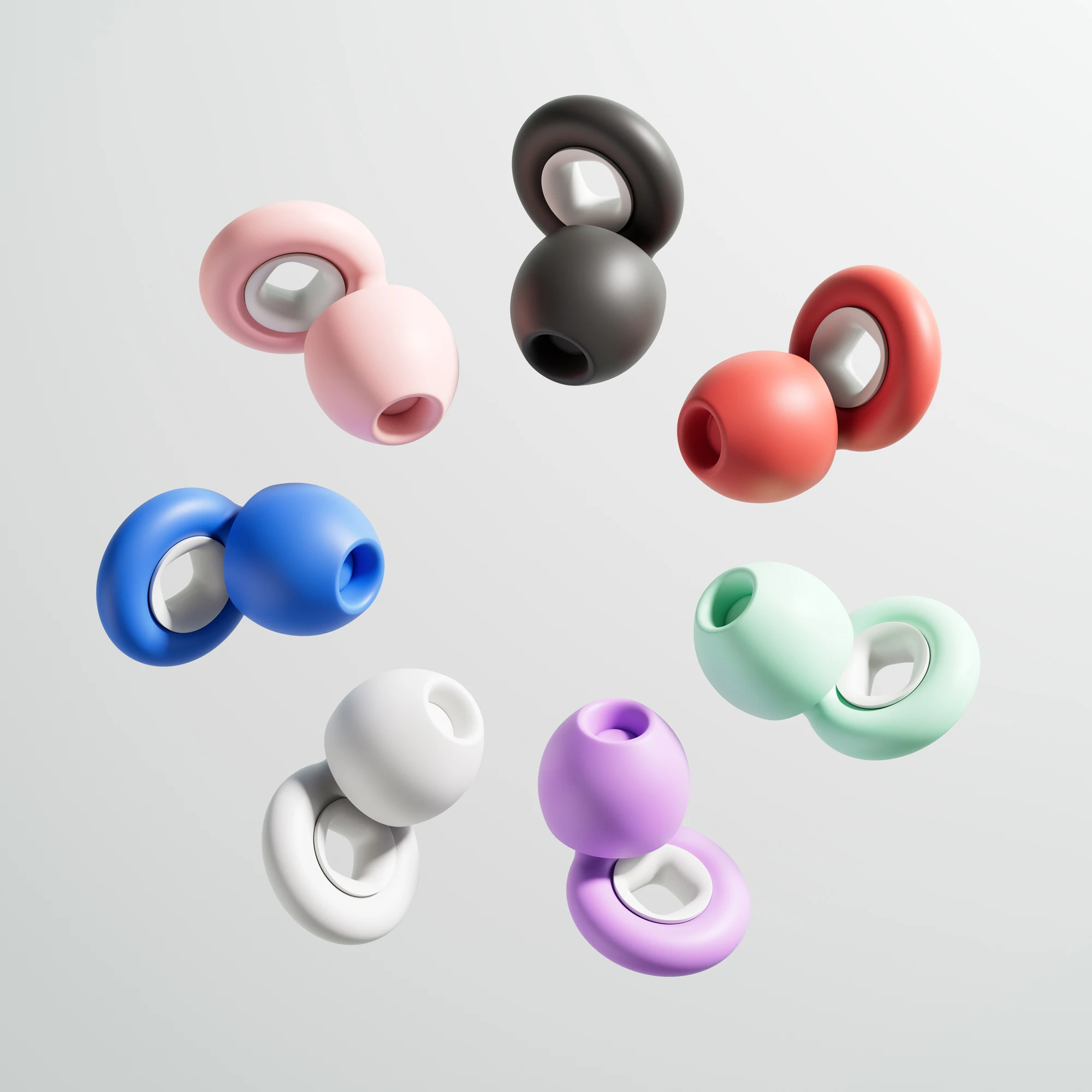 Bouchons d'oreilles en silicone réutilisables – Protection auditive haute fidélité, suppression du bruit, pour dormir, nager, voyages et concerts