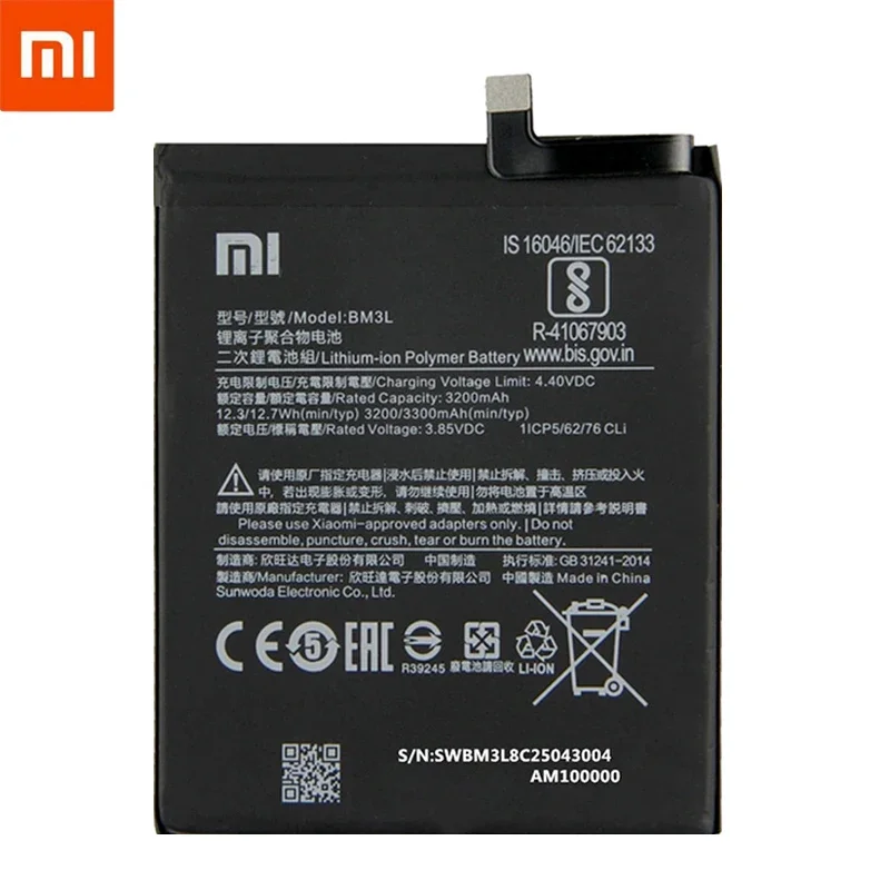 Fast Shipping 2024 Year 100% Original Replacement Battery 3300mAh For Xiaomi 9 MI9 M9 MI 9 BM3L Genuine Phone Battery batteries