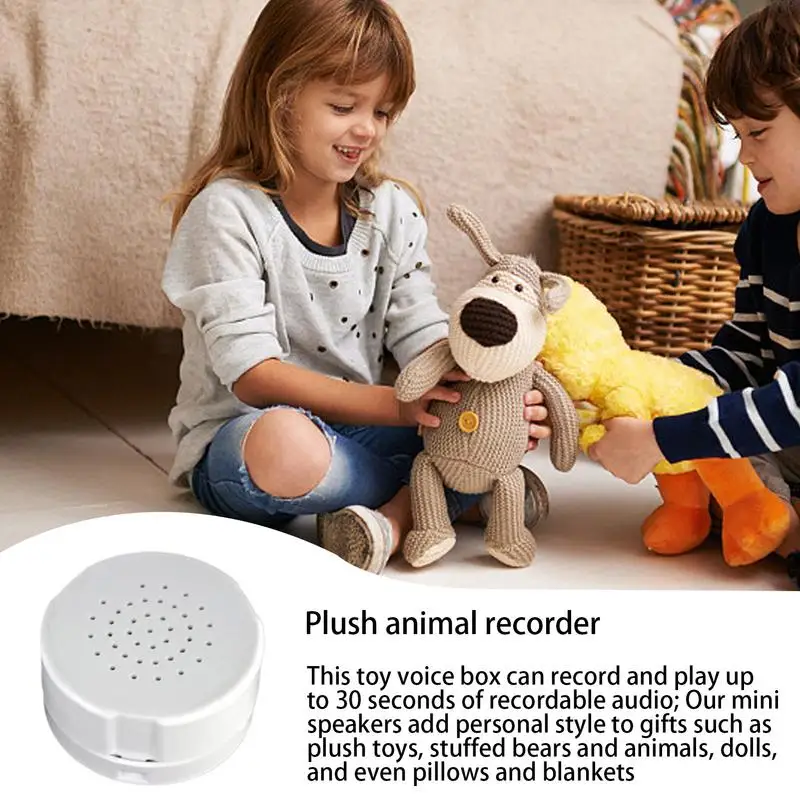 DIY Recordable Button Sound Box  Mini For Speak Recordable Buttons For Kids 30 Seconds Sound Box For Stuffed Animal Doll