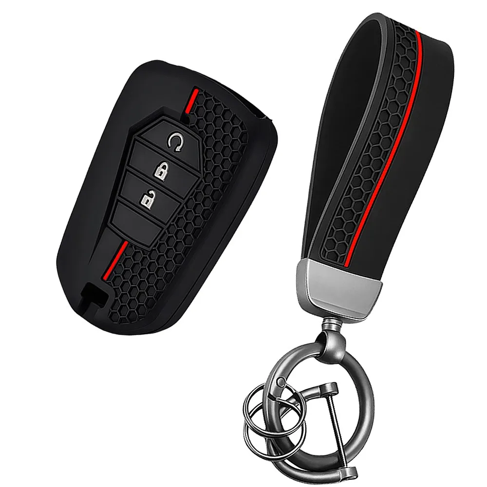 For Isuzu MU-X D-Max X-Terrain Pickup 2020-2022 Luxury Silicone Car Key Fob Cover Shell