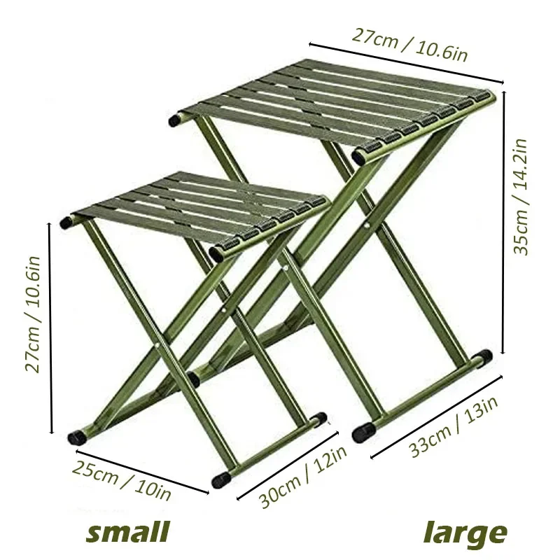 Super Strong Portable Folding Stool Camping Stool Duty Outdoor Folding Chair Hold Up 450LBS forHiking Fishing camping traveling