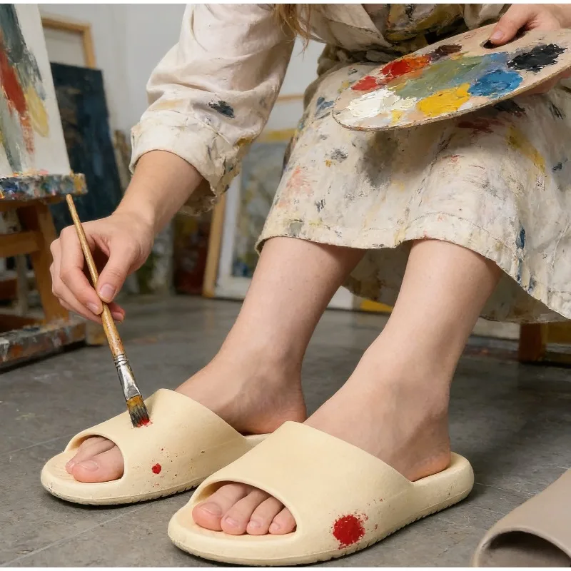 

Простые полые тапочки для ванной комнаты для девочек, водонепроницаемые, быстросохнущие, домашняя, для ванной комнаты, нескользящие, удобные, 1 пара