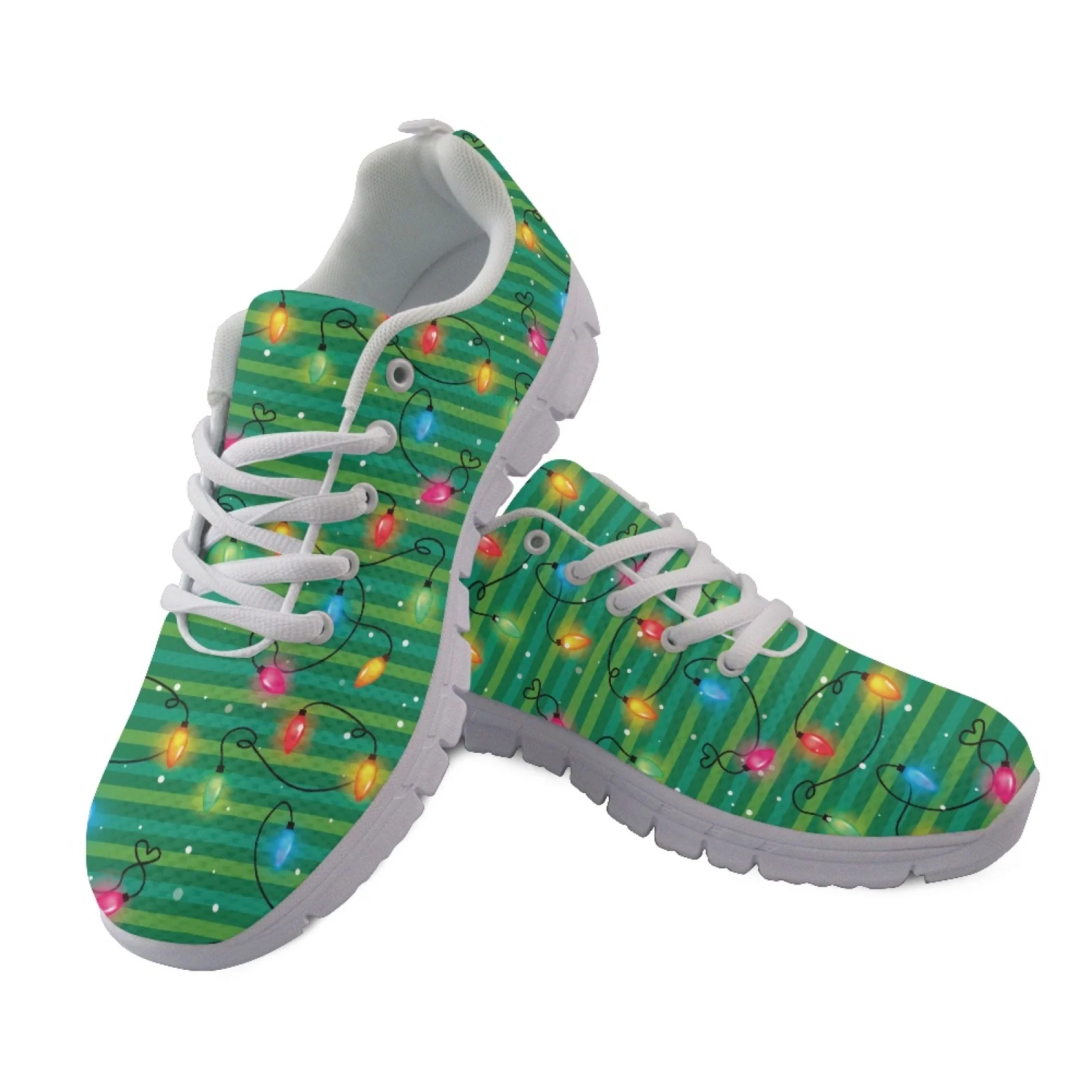 Coloranimal Santa Claus Mens Athletic Trainers Lightweight Comfortable Women Sneakers for Running