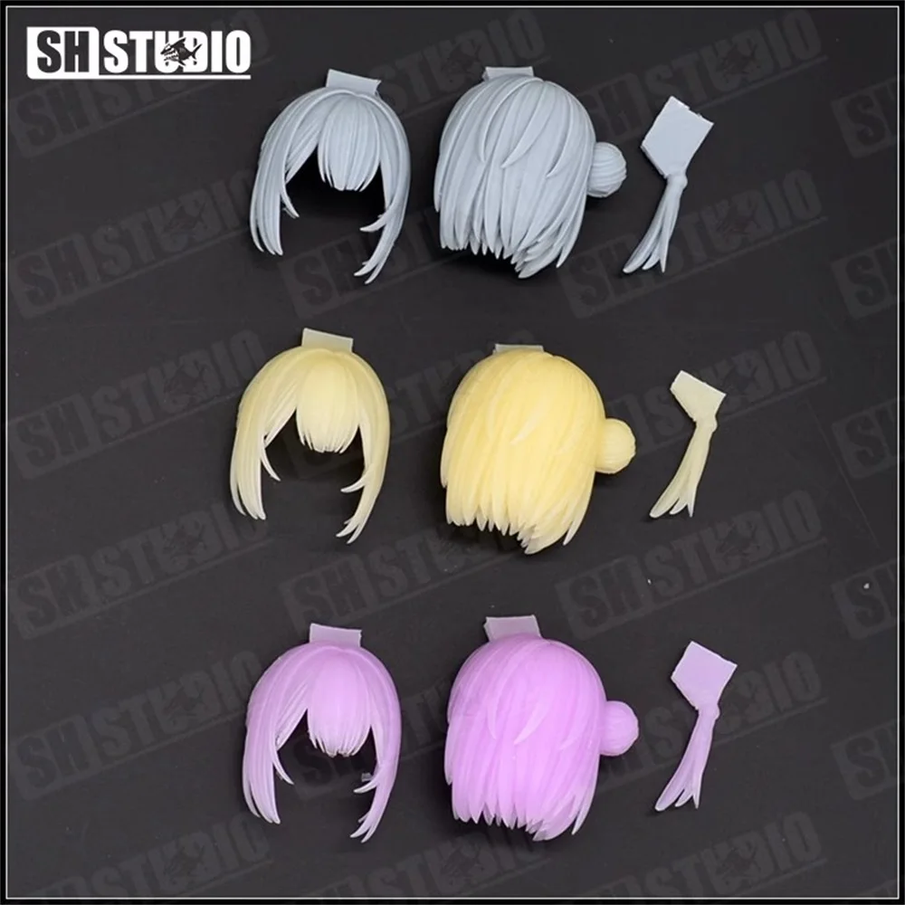 

Little SH STUDIO 1/12 Soldier Goddess Device Three Color R2 Group Hair Style Resin GK Model Toy Accessories In Stock