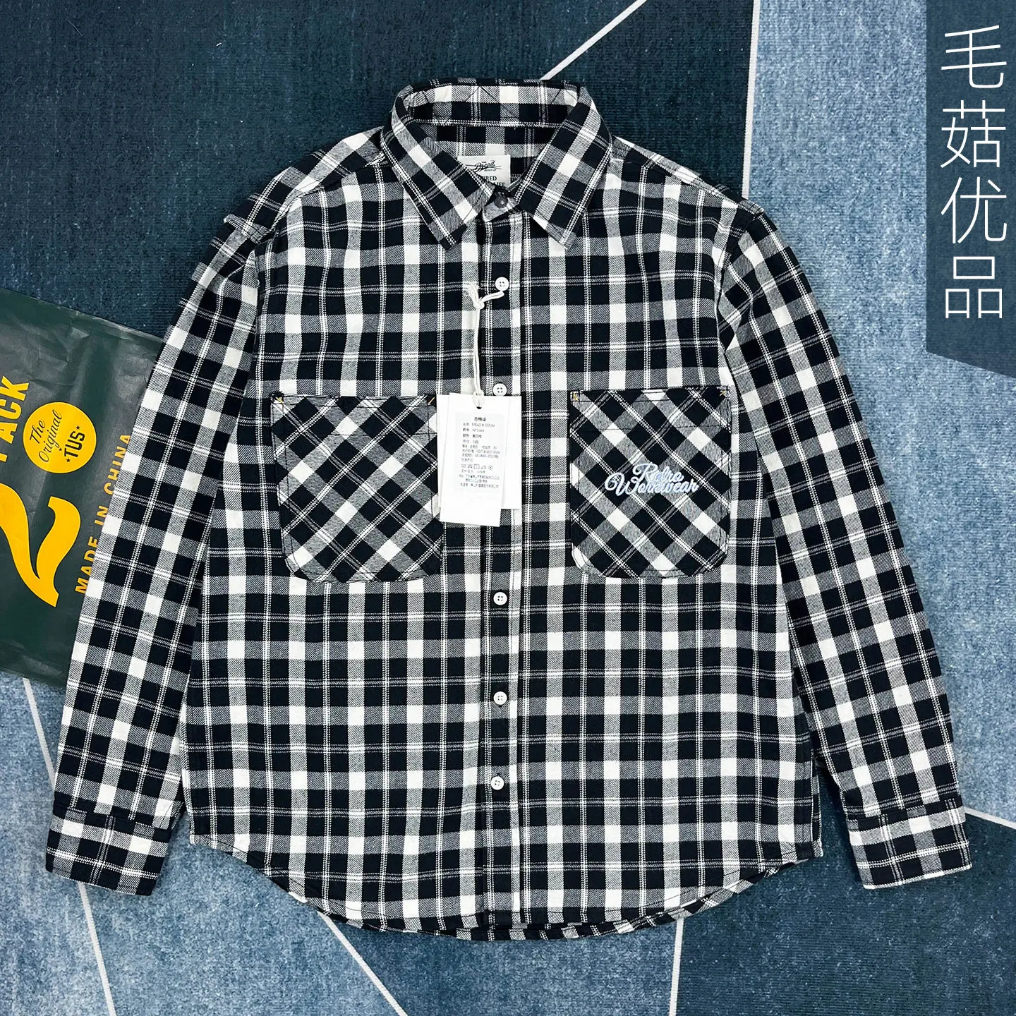 100% Cotton Washed Heavyweight Preppy Plaid Shirt for Men Cityboys Long Sleeve Turn Down Collar Loose Fit Autumn Vintage Check