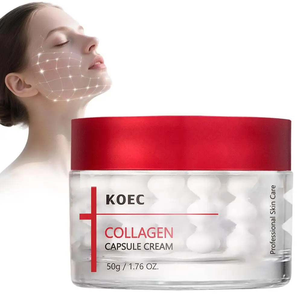 كريم الكولاجين KOEC يحسن الخطوط الدقيقة كريم وجه مرطب تركيبة احترافية كريم مضاد للشيخوخة للبشرة الجافة الأكثر مبيعًا