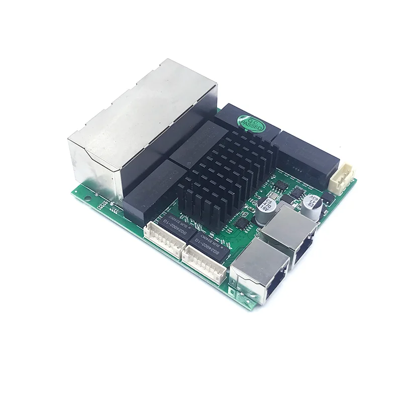 1000M switch Unmanaged 10port 10/100/1000M 9V-60V 8 1000M port with 2 1000M NVR UPLINK industrial  module PCBA board OEM Ports