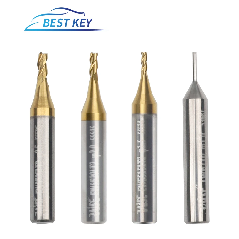 best key Carbide End Mills Cutting Tool For CNC Maching Alloy Coating Flat Metal Cutter  Flutes Tungsten Steel Milling Cutter