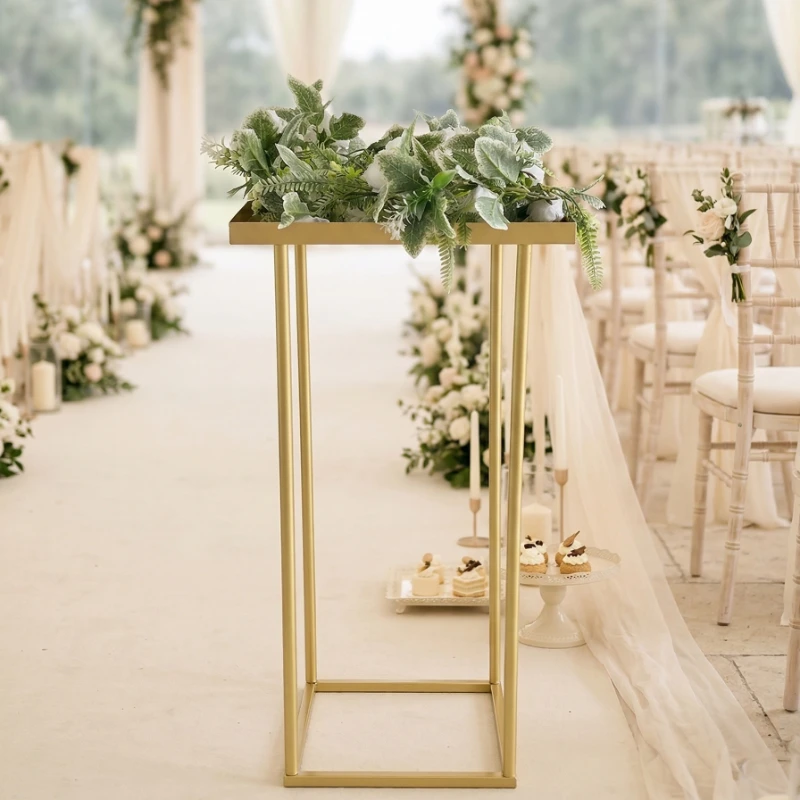 

4PCS Metal Flower Garland Display Stands - Dessert Candy Bar Holders for Wedding Birthday Table Centerpieces Ornament Props