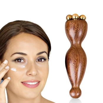 1pcs Hot Face Massage Tools Lotus Seedpod Beauty Brass & Rosewood Dark Circles Gua Sha…