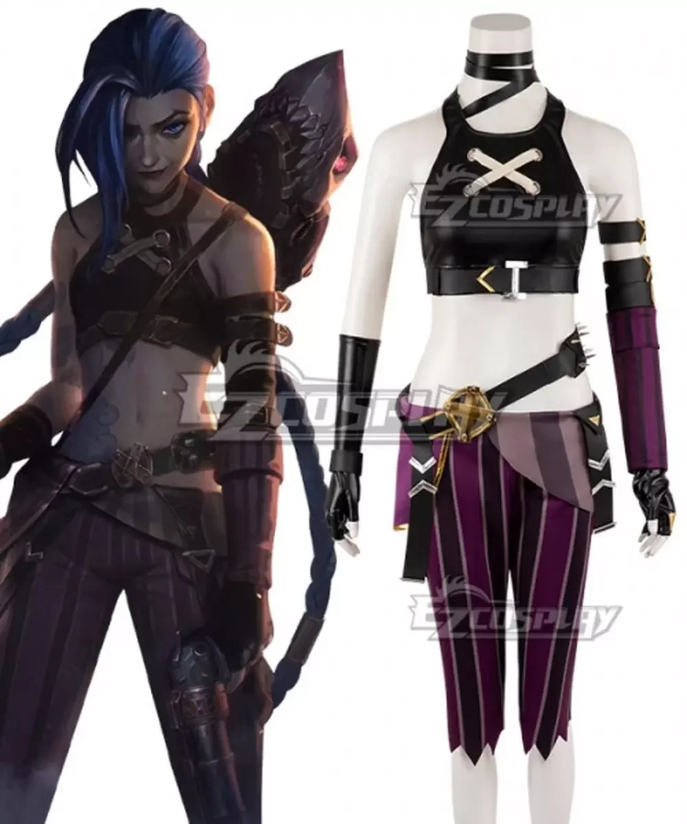 

Arcane League of Legends LOL Arcane Jinx Halloween Cosplay Costume