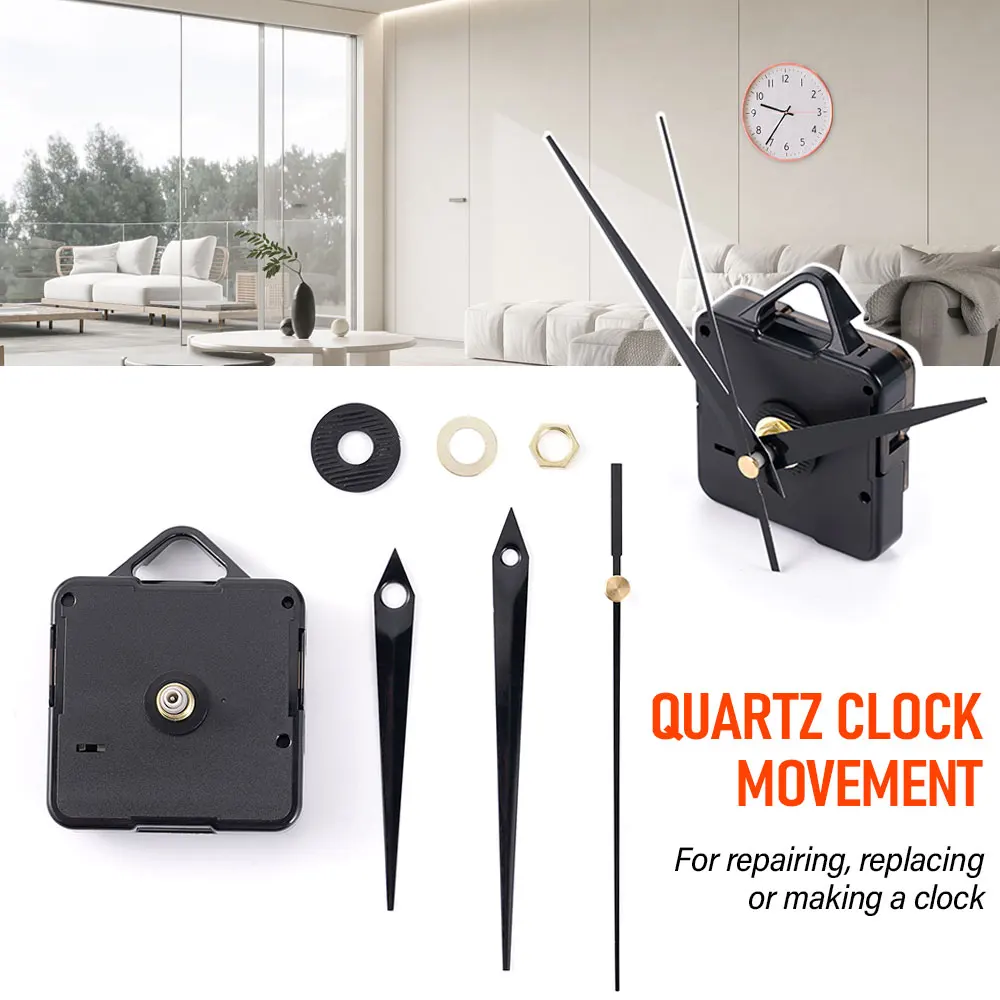 

6168 Model Silent Large Wall Clock Quartz Clock Movement Mechanism Hands Wall Repair Replacement Tool Pointer Parts Kit DIY