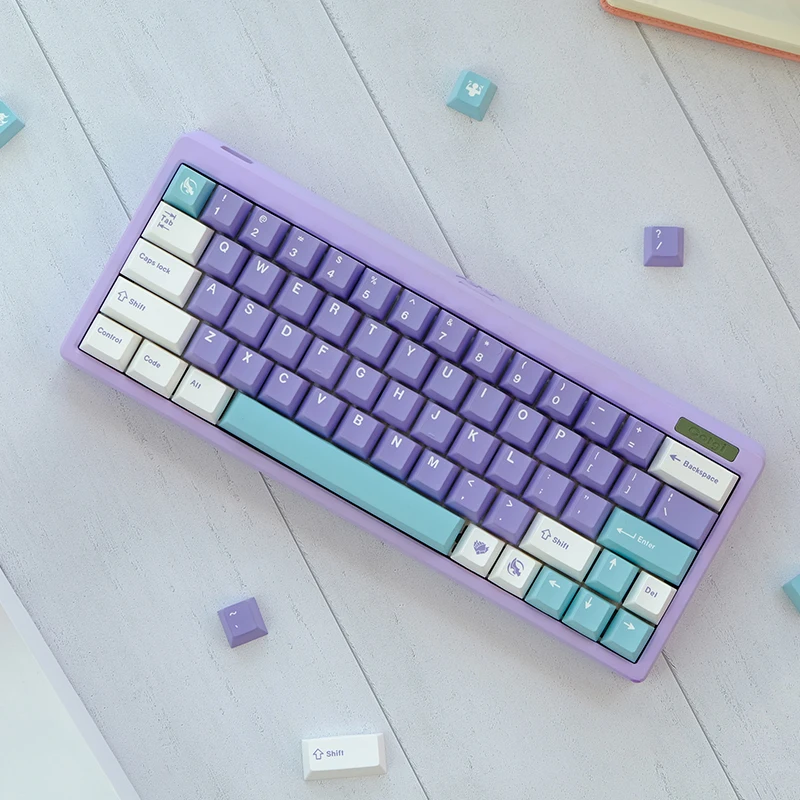 

129 Keys Magnolia Keycaps PBT cherry profile Keycaps Dye Sublimation PBT For cherry MX switch GK61 NT75 C64 Mechanical Keyboard