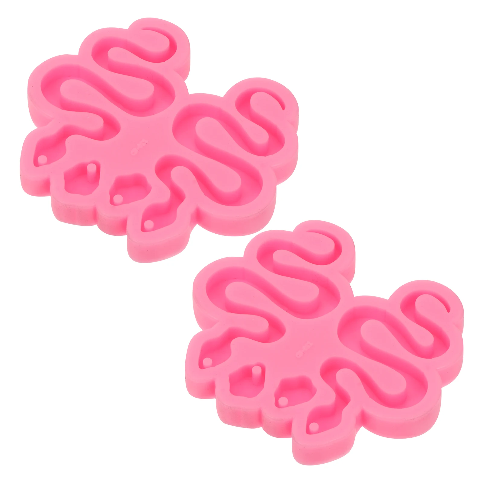 

2 Pcs Snake Earring Mold Hanging Pendant Casting Trays Earrings Making Mould Jewelry Silicone Molds