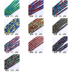 240pcs 10mm Glass Beads Imitating Ceramics for DIY Bracelet Bangle Making 20 Sorts of Colors Could To Choose