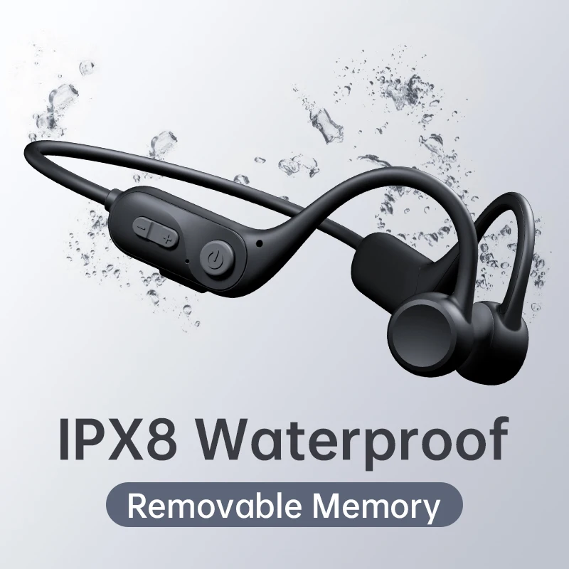 Y12 Bone Conduction Swimming Headphones IPX68 Waterproof MP3 Player 32GB Memory Sports/Swimming Bluetooth Headphones