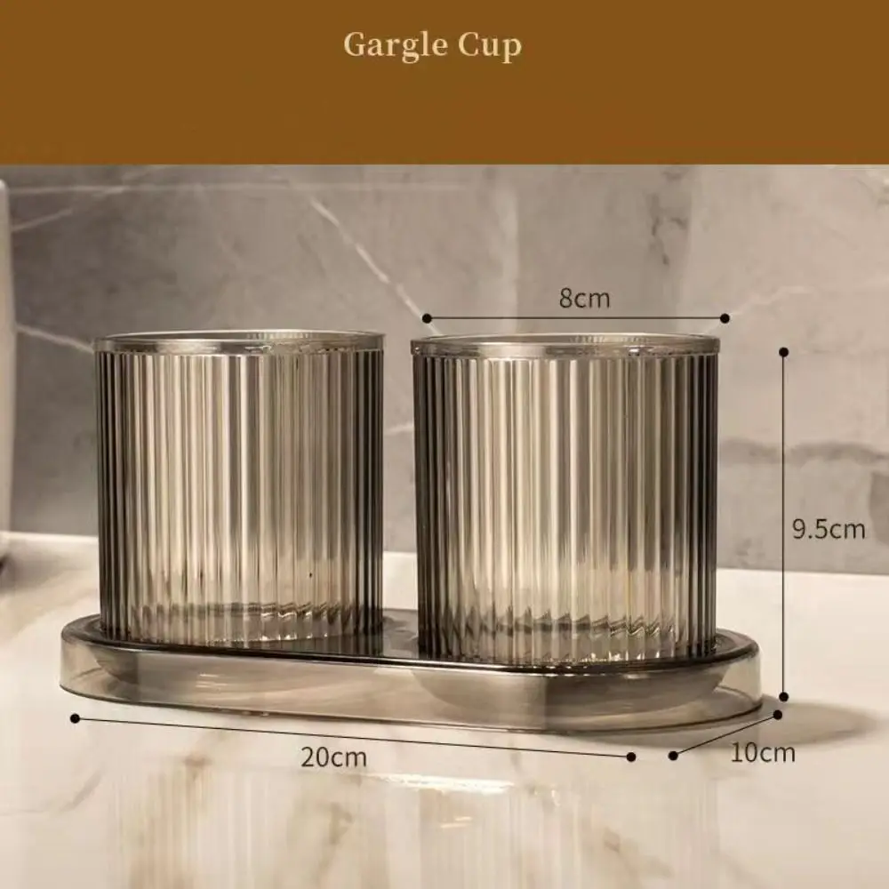 New Anti-fall Toothbrush Cup Transparent Plastic Gargle Cup Easy Clean Mouthwash Cup Hotel