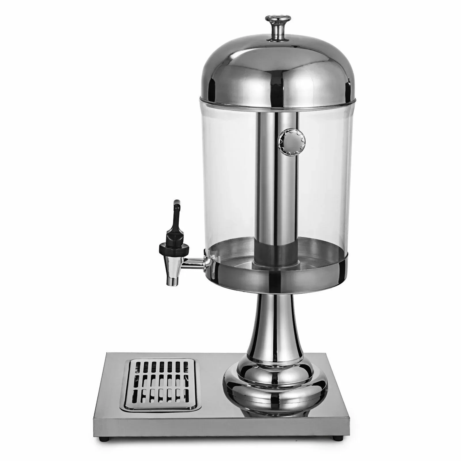 8L stainless steel Buffet Juice Dispenser Ice Tube Cooling Drinks Serving Juice Machine Beverage Cooler