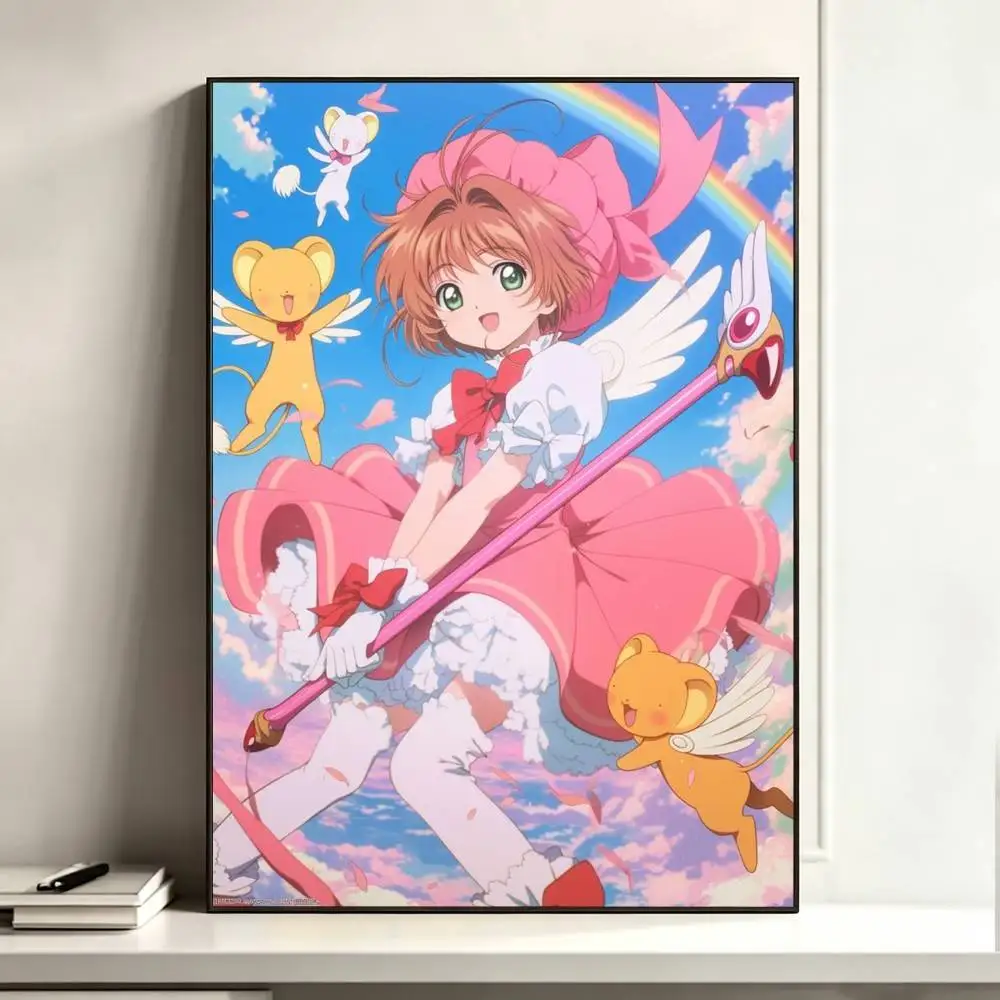 Anime Cardcaptor Sakura Poster Waterproof Wall Art Sticker For Bar Living Room Vintage Decor Print