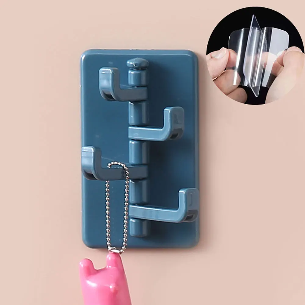 

1PCS Towel Hook Plastic Door Hanger Self Adhesive Wall Hanger Hat Racks Key Hanger Wall Organizer Home Decor Key Holder
