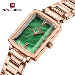 NAVIFORCE Women Wristwatch NF5039S Luxury Fashion Quartz Stainless Steel Band Female Watches Elegant Waterproof Ladies Bracelets