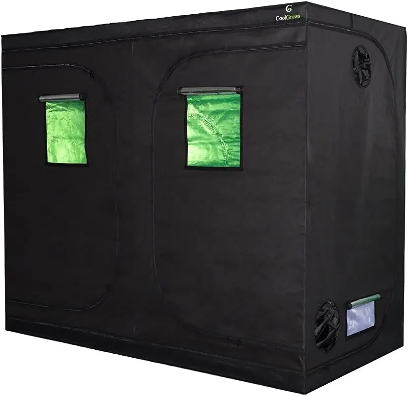 Hydroponic Grow Tent 96X48X80 Mylar Indoor Plant Growing Observation Window Removable Floor Tray