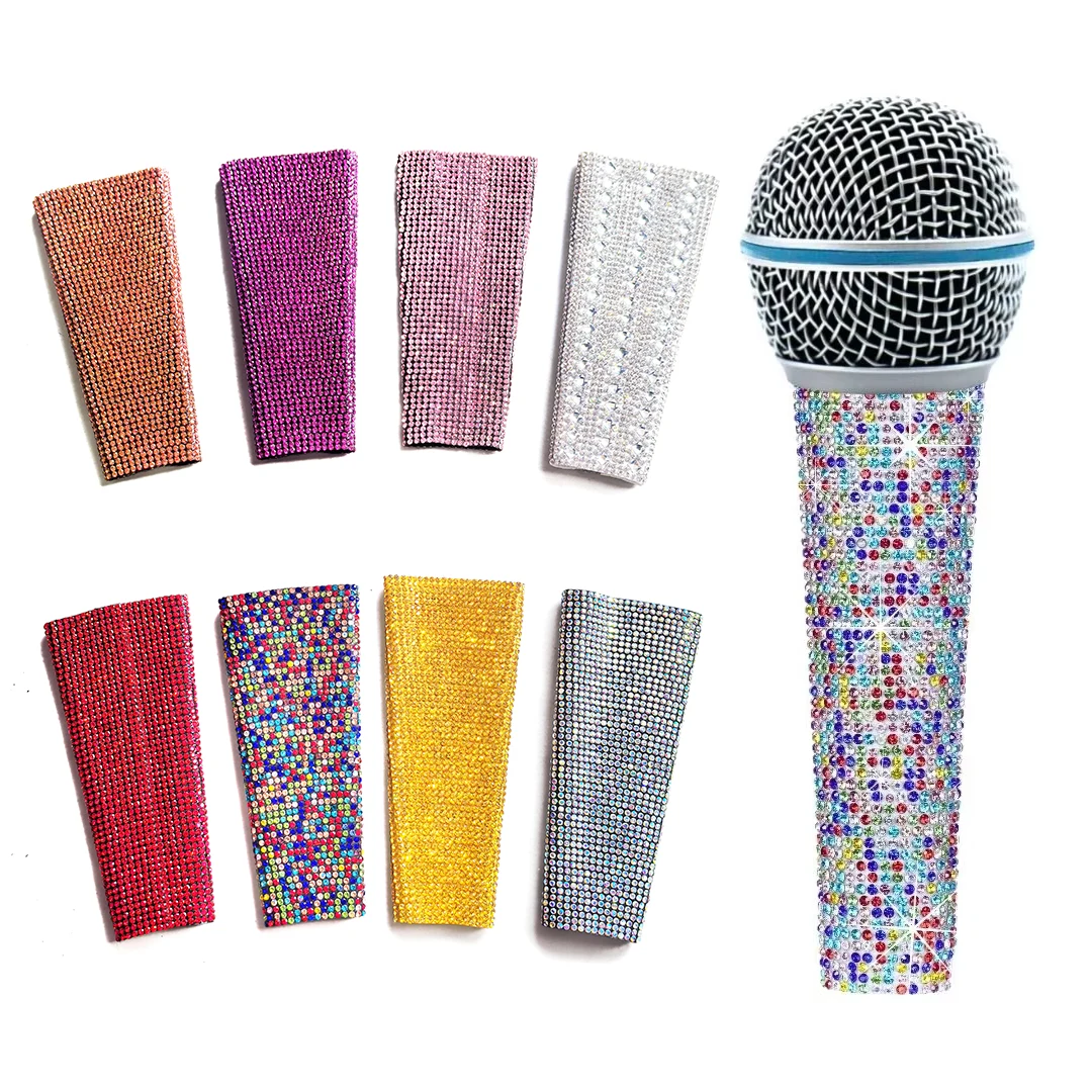 Versatile Vocal Dynamic Microphone with 12ft XLR Cable, Cardioid Pattern, Luxury Bling Handle Sleeve for Studio and Home Karaoke