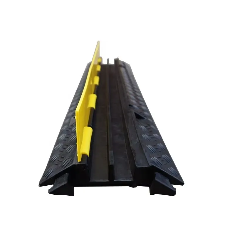 

Hot Sale Indoor Outdoor Wire Floor Soft Wire Cover Rubber Decelerator Rubber 2 Channel Cable Protector