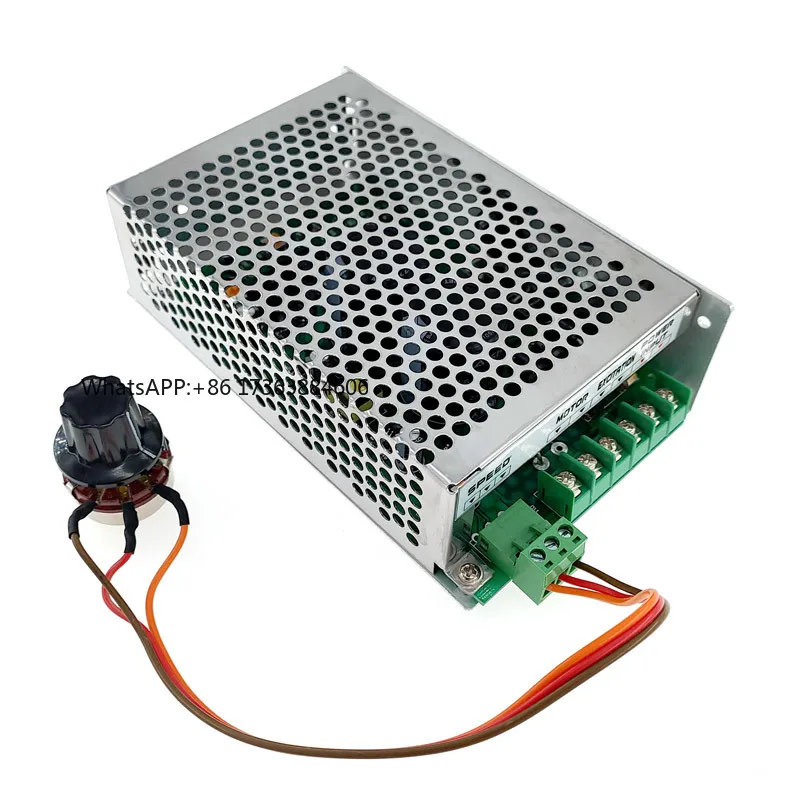 

Регулятор скорости PWM WK822 8A (110В-220В) для управления двигателем постоянного тока, подходит для контроллера входной скорости двигателя постоянного тока шпинделя
