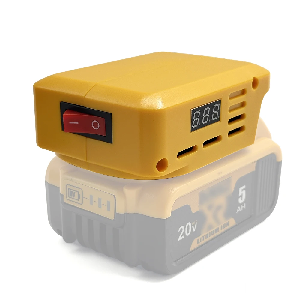 DIY-Adapter für Makita/DeWalt/Milwaukee-Akku, digitale Spannungsanzeige, bidirektionaler Stromwandler, DC XT60 USB, schnelles Aufladen – Detail 2