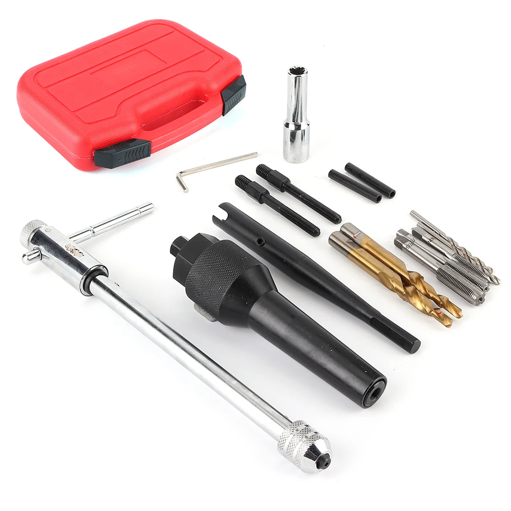 16pcs Damaged 0.3in 0.4in Glow Plug Remover Portable Removal Tool Kit for Cylinder Heads