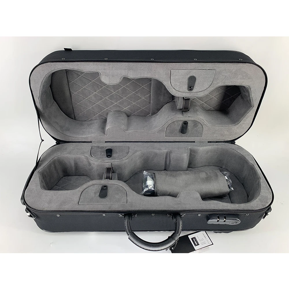 Professional Oblong Violin Foam Case Double Violin Case for 2 violins