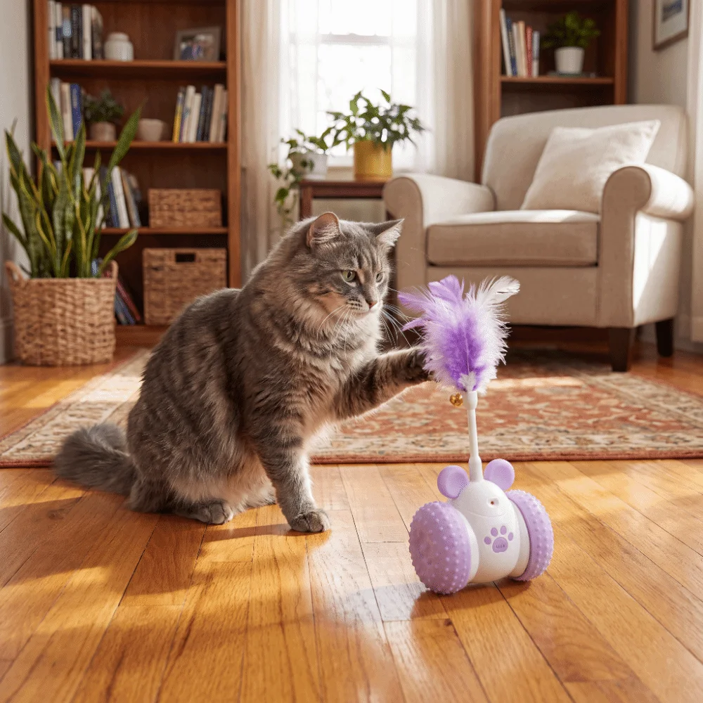2 Play Mode Automatic Mouse Car Cat Intelligent Obstacle Avoidance USB Rechargeable Infrared Laser Cat Teasing
