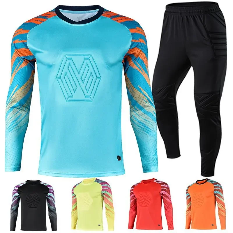 Football Goalie Jersey Equipment Child Adult Same Style Collision Pad Buffer Goalkeeper Suit