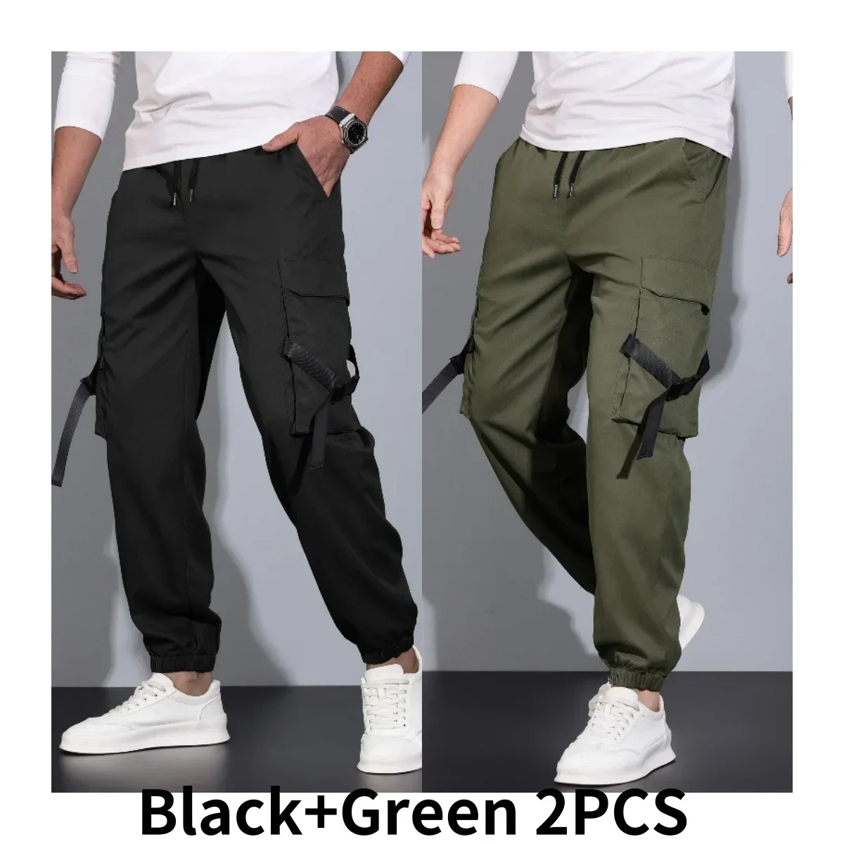 Men's Outdoor Fishing Casual Windproof Breathable Multi Pack Pants Loose Comfortable Fashionable Versatile Pants for All Seasons