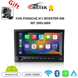 CHSTEK Car Radio Android 13 Carplay For Porsche Cayman 911 Cayenne 996 MK2 Boxster 997 2003-2009 GPS Bluetooth WIFI 4G Autoradio