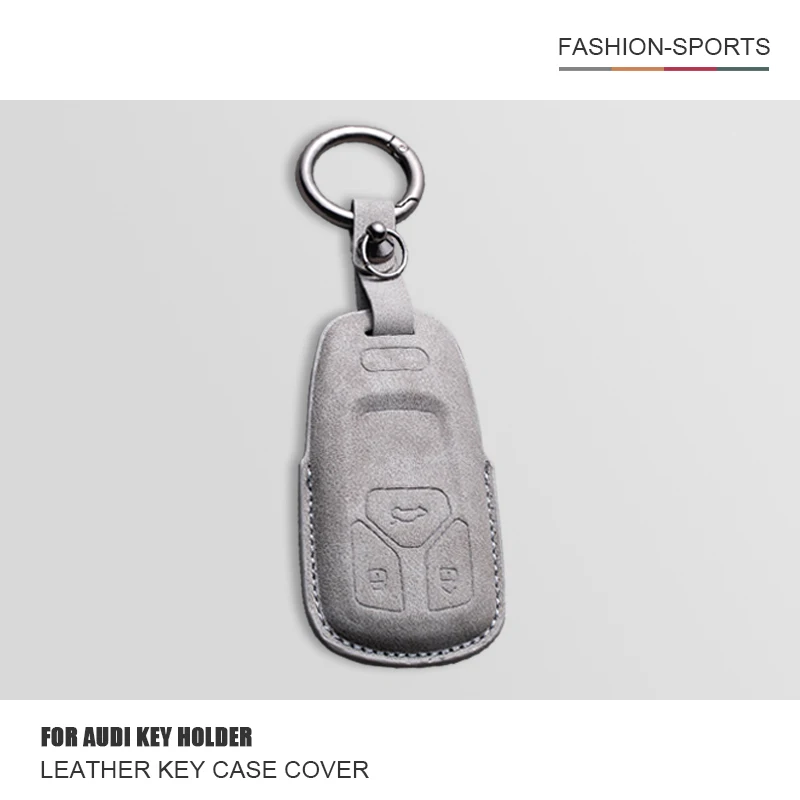 

Leather Car Remote Key Case Cover For Audi A4 A4L A5 Q5 Q7 B9 A6 S4 S5 S7 8W 8S 4M TT TTS RS Car Key Protector Shell Accessories