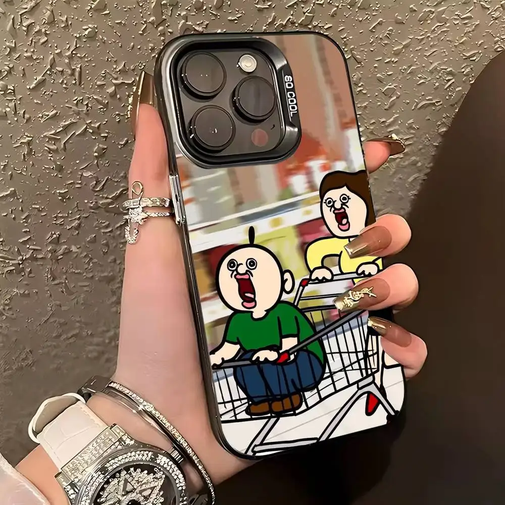 حافظة هاتف B-BangBang لهاتف iPhone 17,16,15,14,13,12,11 Plus، Pro Max، XS، حافظة هاتف فضية ملونة