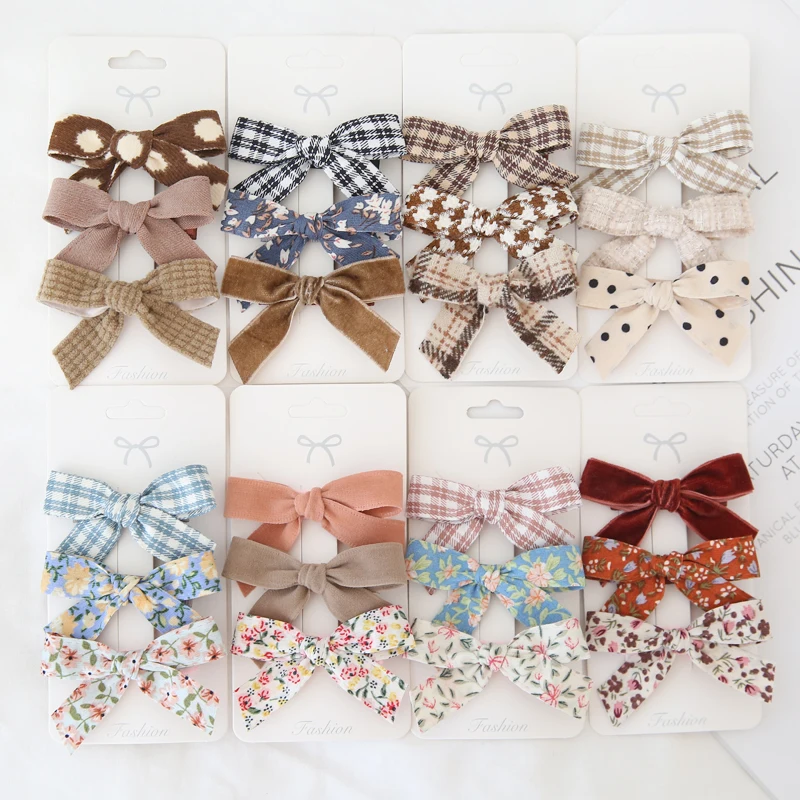 3Pcs/Lot Children's Headwear Hair Accessories Clip Bows For Girls