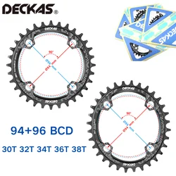 Deckas 94+96BCD Bicycle Chainring 32T - 38T Round/Oval Chainring Mountain Bike Crown Suitable for M4000 M4050 GXs NX X1 Crank