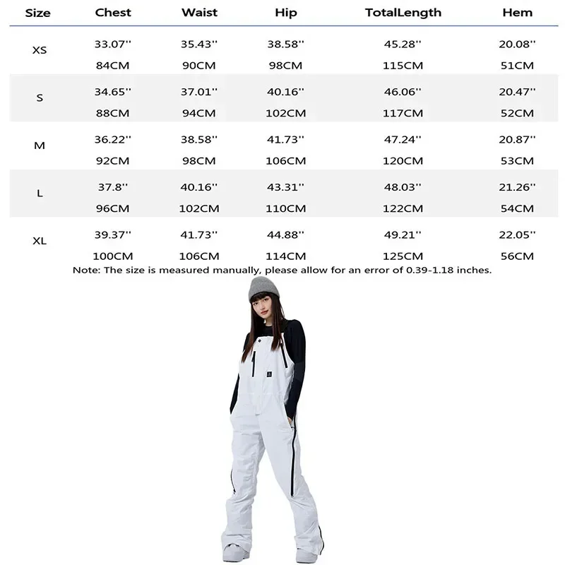 Outdoor Cold Resistant Skiing Trousers New 2025 Winter Ski Overalls Snowboard Waterproof Warm 3L Thick One-piece Pants Women Men