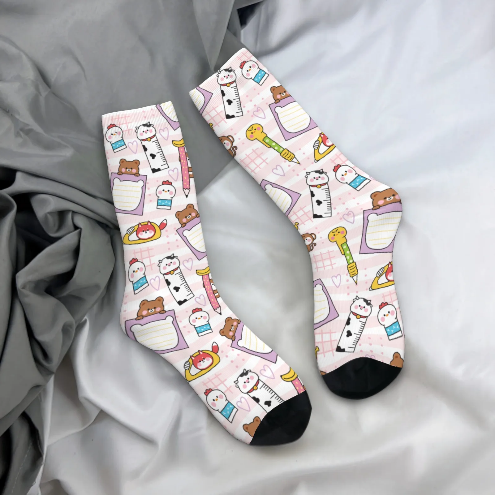 

Sweet Study Socks Cute Monkey Notes And Pencil Designs For Kids And Teens One Size Soft