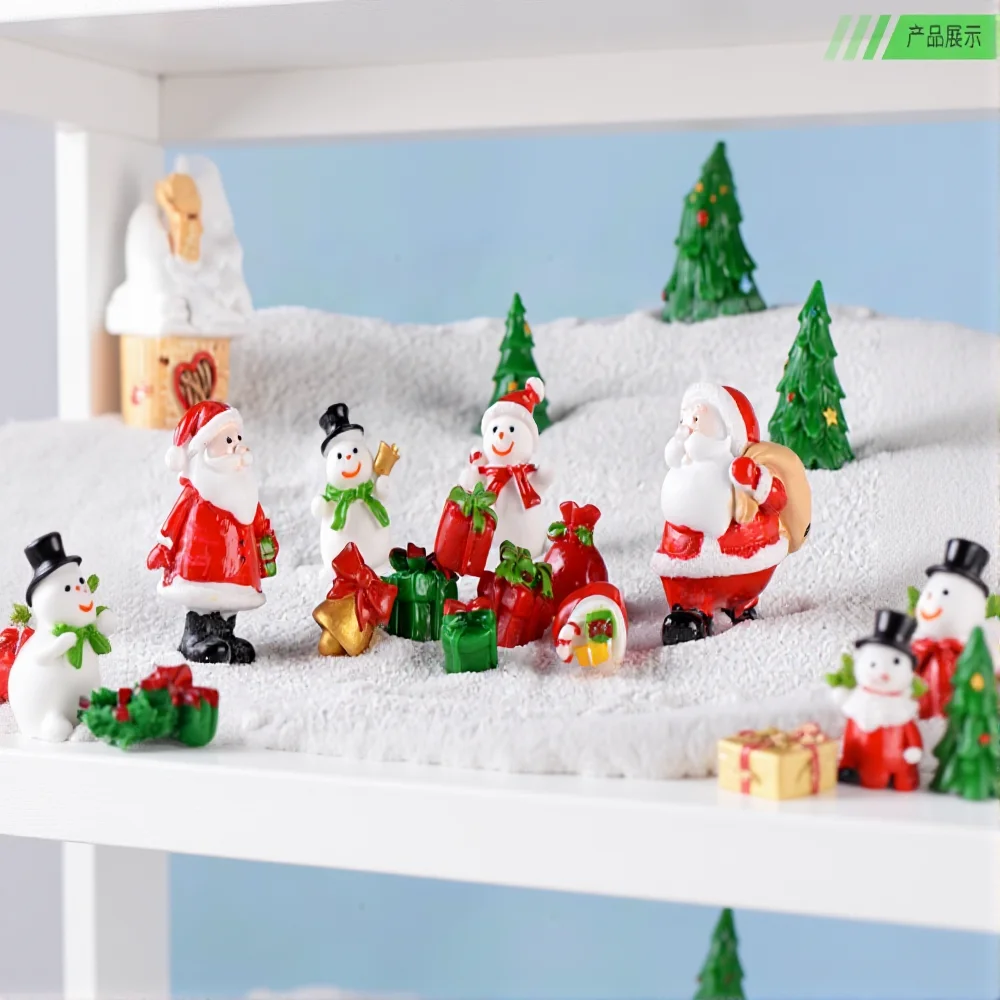 زينة عيد الميلاد الصغيرة للمنزل سانتا كلوز ثلج شجرة عيد الميلاد الرنة دمية الحلي ديكور المنزل هدايا السنة الجديدة للأطفال