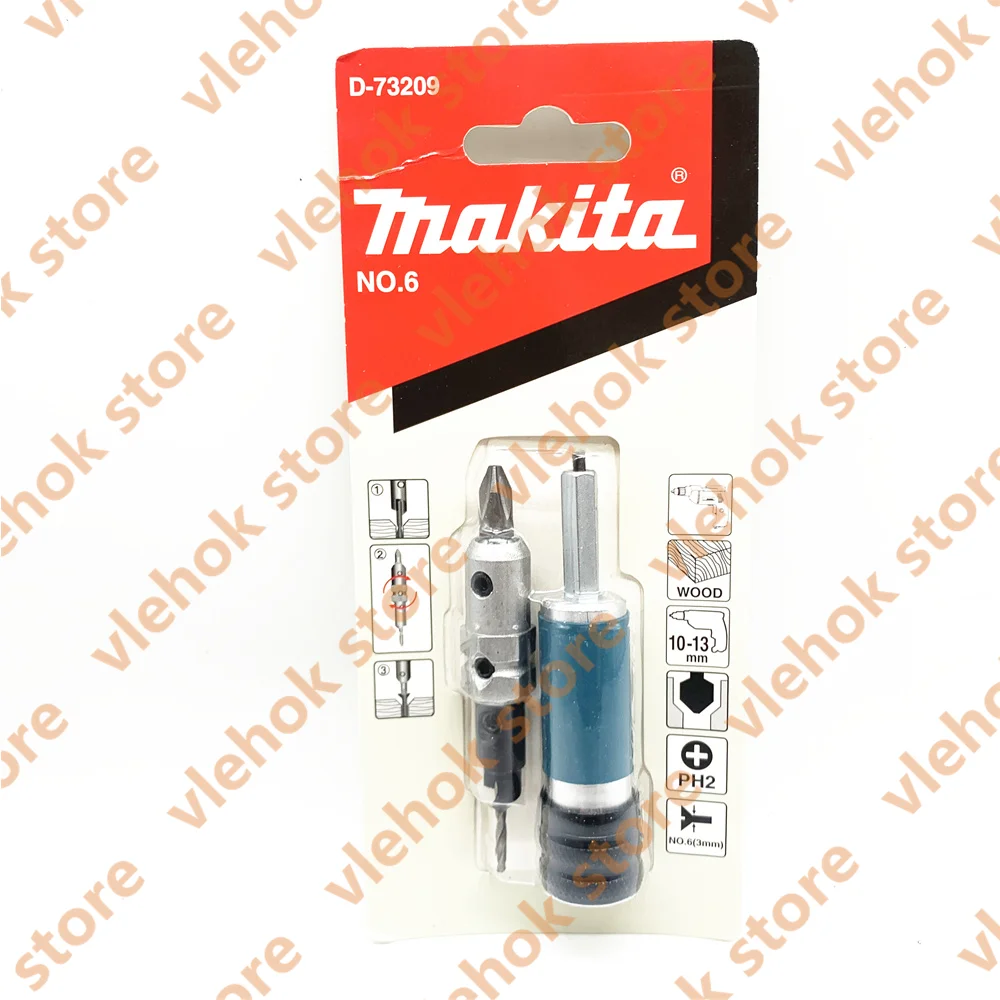 Makita #6 #8 #10 Gauge Drill Multifunctional Woodworking Batch Drill Combination Countersink Drive Bit D-73209 D-73215 D-73221