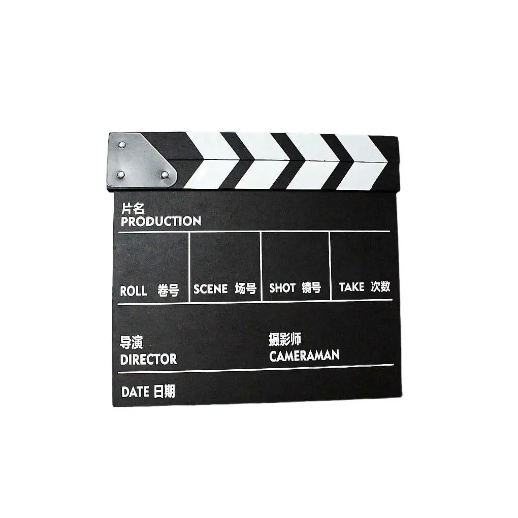 Film Clapperboard Bord Bord Gedrukt Patroon Video Schieten Regisseur Clapperboards Accessoires 20X20X1.5Cm Zoals Afgebeeld