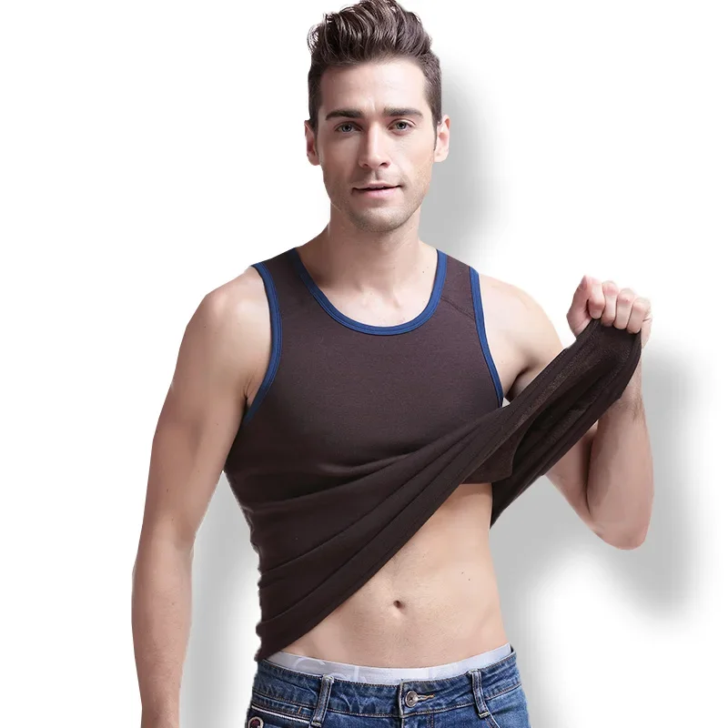 Antarctic men's thermal vest sports and fleece thickened tight-fitting bodice sleeveless slim waistcoat autumn winter top