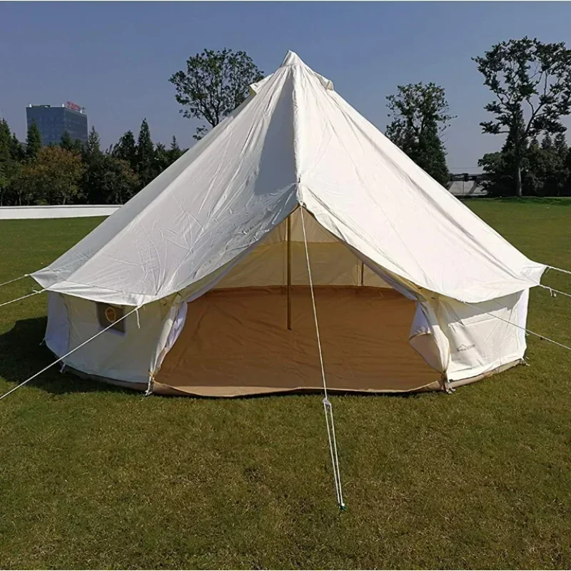 Tenda a campana Glamping in tela di cotone impermeabile da 5 m per esterni di lusso